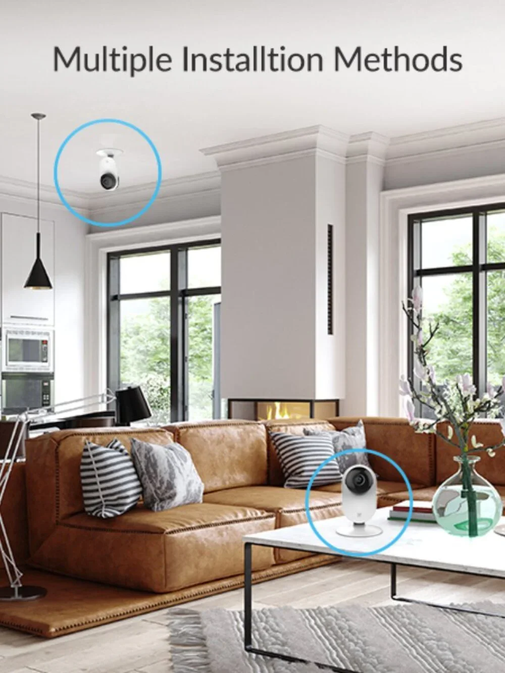 YI Pro 2K 4PC Home Security Cameras Bundle: Person, Vehicle, Animal Smart Detect